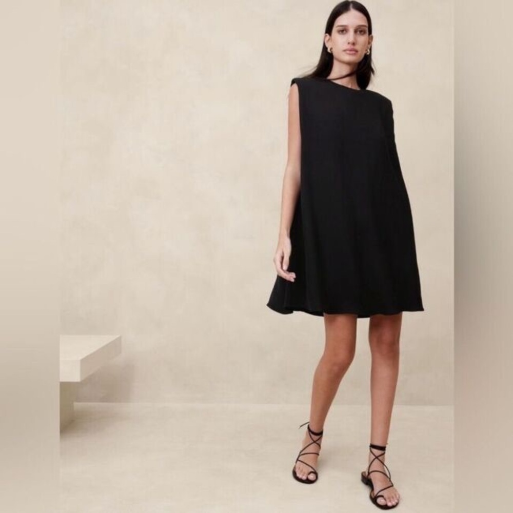 BANANA REPUBLIC MILA STRONG-SHOULDER MINI DRESS - Picture 4 of 9